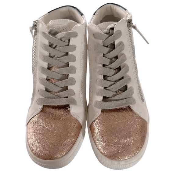 DOLCE VITA ZONYA COPPER AND WHITE LEATHER SNEAKERS SIZE 9 - Picture 7 of 14